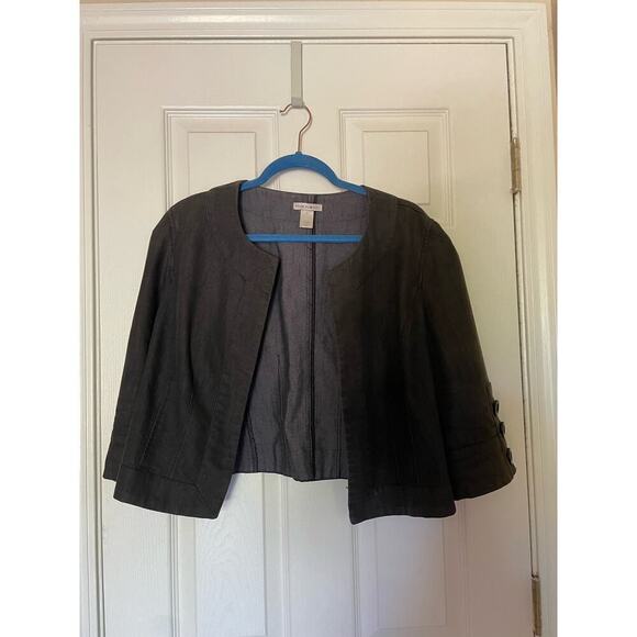 Fashion bug chambray jacket wash 3/4 sleeve size large - Picture 2 of 9